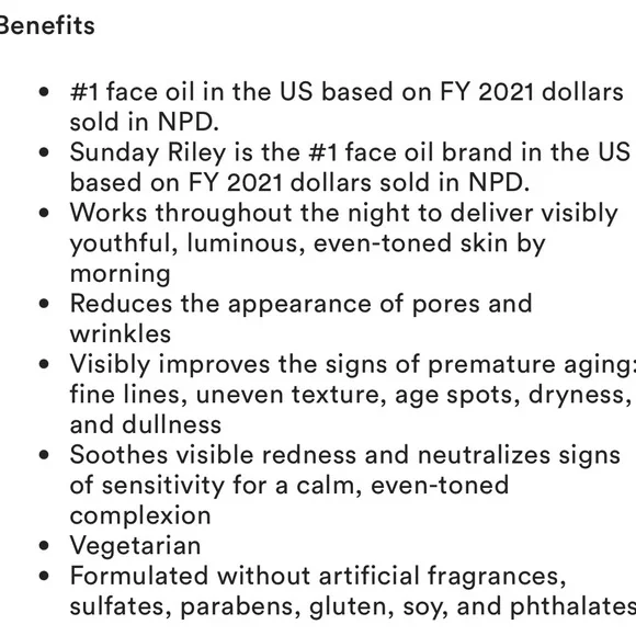 NEW $105 Sunday Riley Luna Retinol Sleeping Anti Aging Night Face Oil 1.18 Fl Oz - Picture 6 of 7